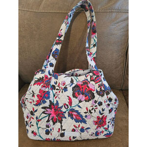 Vera Bradley Floral Quilted Shoulder Bag White Multicolor